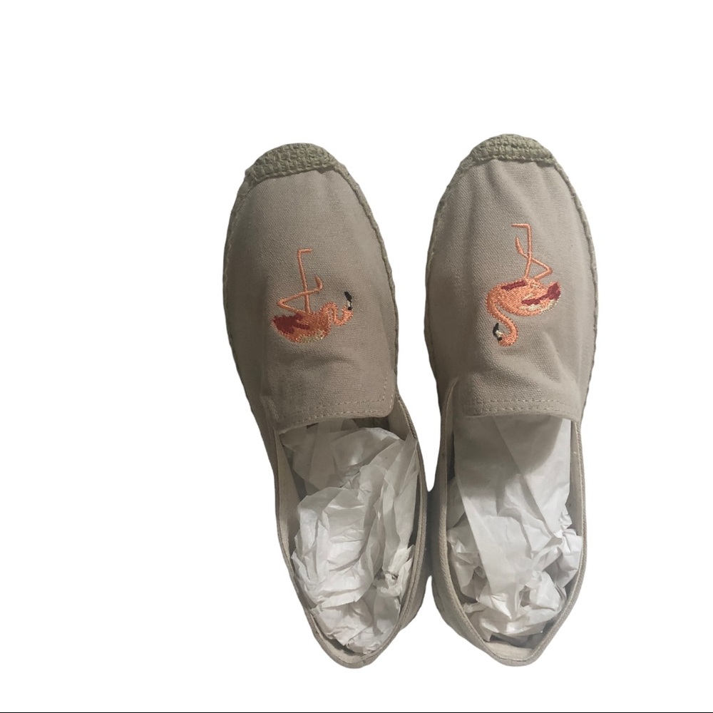 Sonali, Alpargatas, size 40/US 9, Espadrilles, Flamingos, Lana color, NWOT